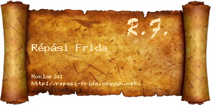 Répási Frida névjegykártya